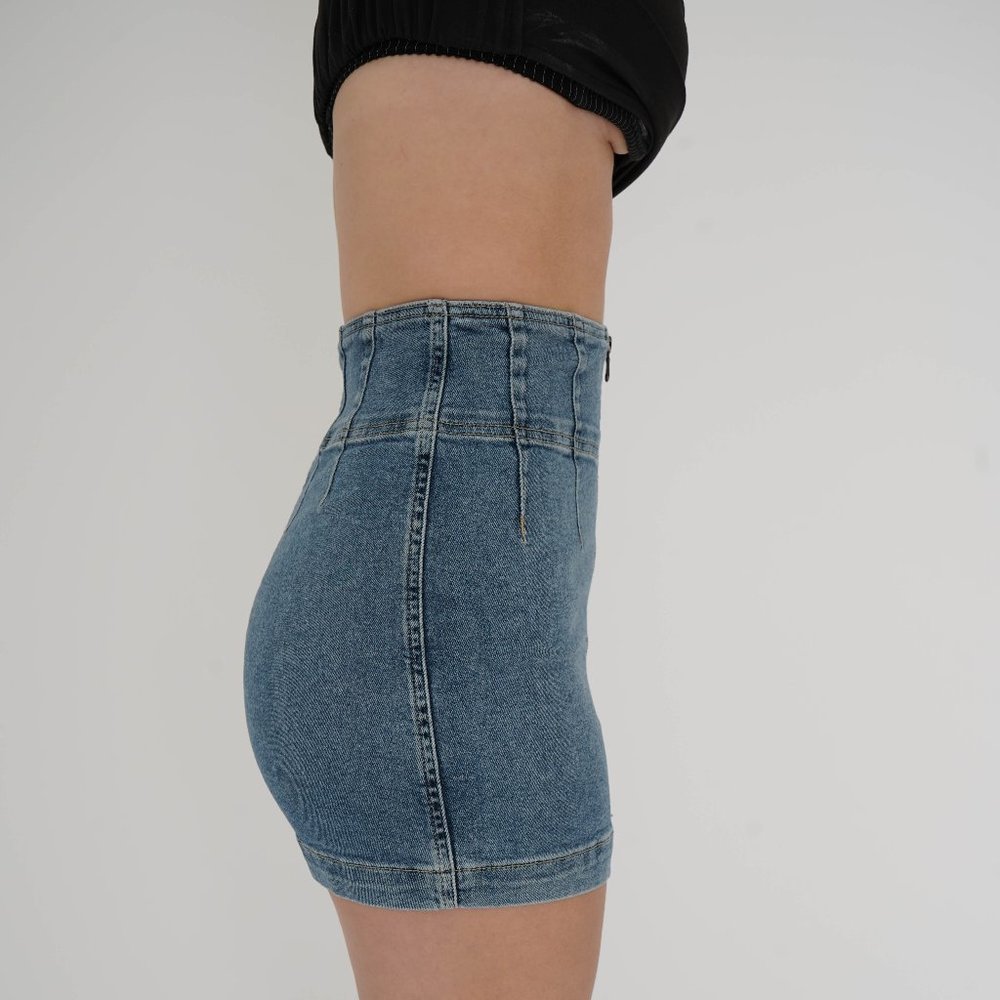 Stretch Denim Skirt